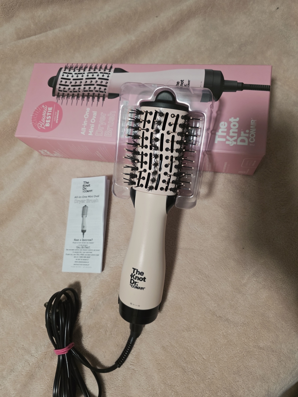 Classic Pink Hot Air Styling BrushConair All-in-One Mini Oval Dryer Brush - BC11